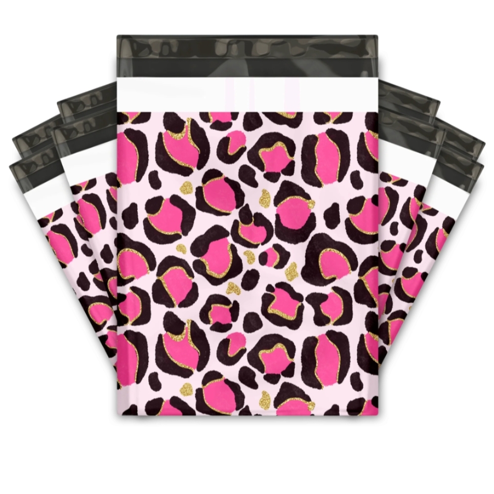 20 10x13 Pink Leopard 🐆 Print Polymailers
